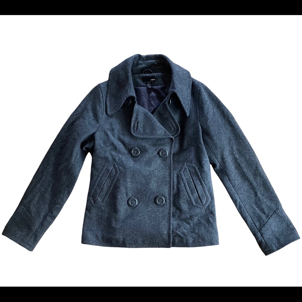 H&M Double Breasted Wool Pea Coat